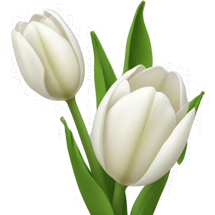 Tulipanes blancos  emoji