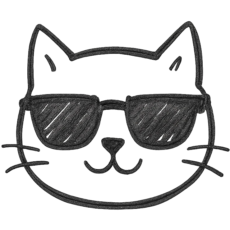 A cat wearing sunglasses emoji