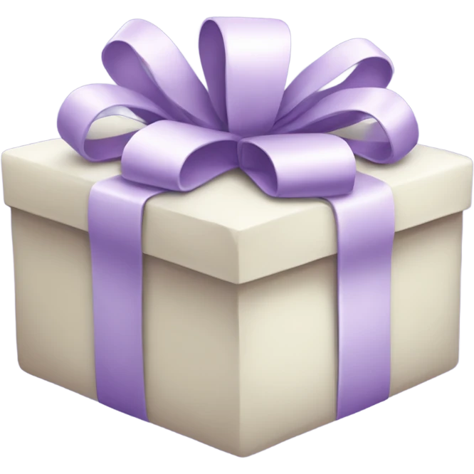 Lilac gift with a white ribbon emoji