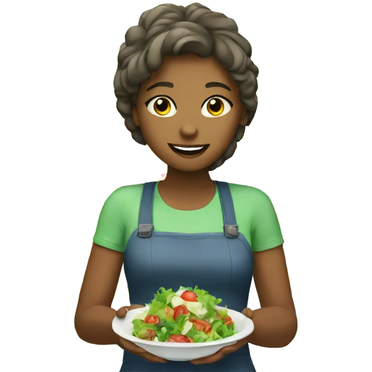 girl eating salads  emoji