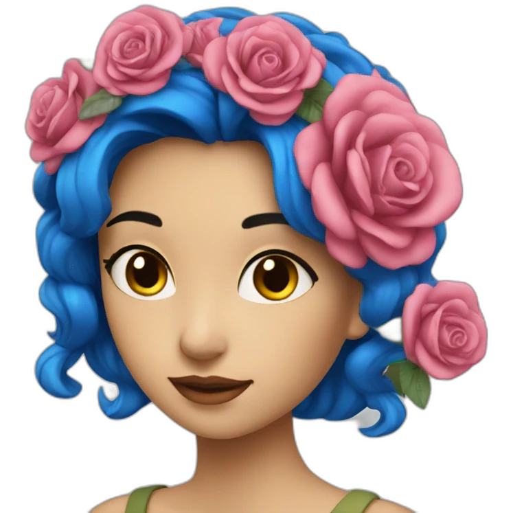 rosa azul emoji