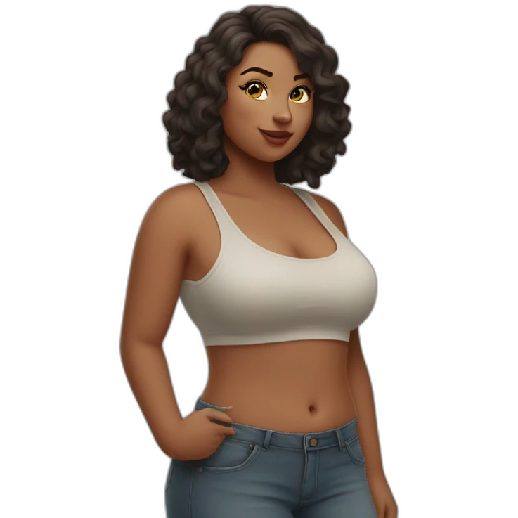 Curvy woman thicc Caucasian emoji