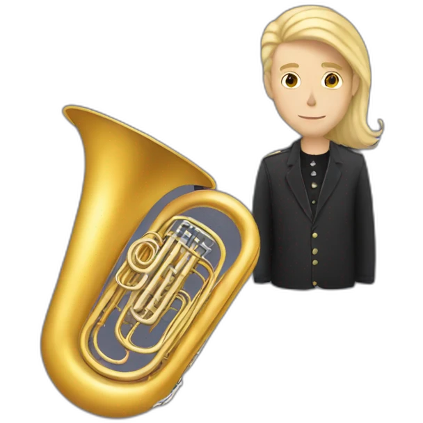 Long-pale-blondehair-male-with-tuba-musician emoji