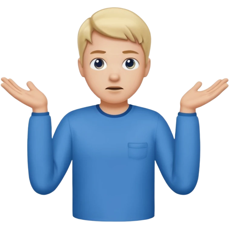 человек пожимает плечами emoji