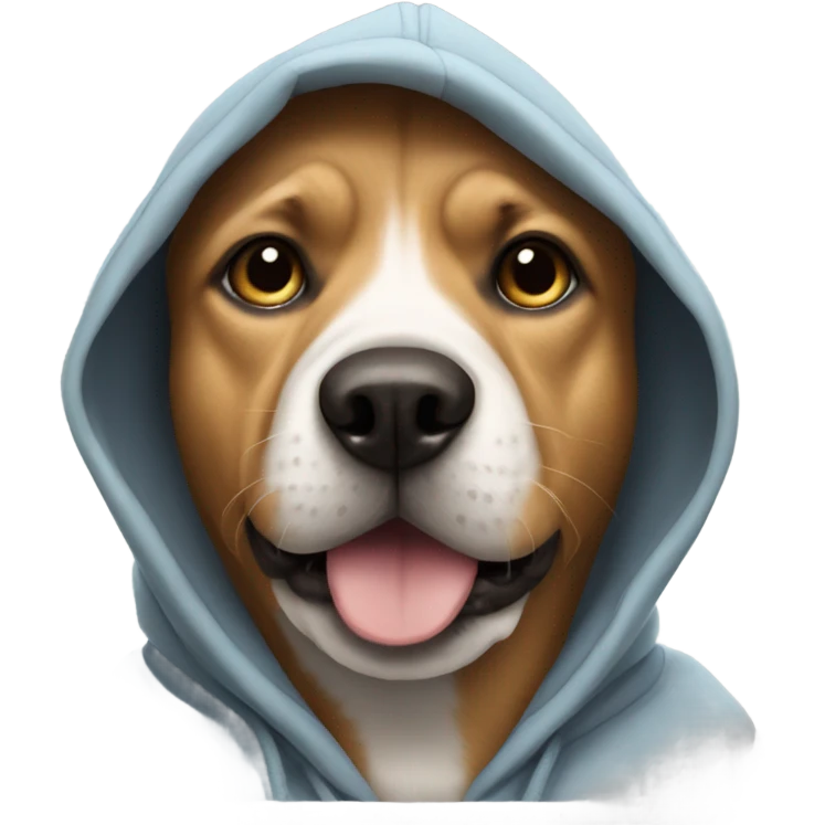 dog wearing hoodie emoji