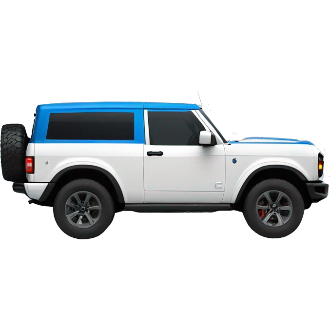 2022 ford bronco blue side profile emoji