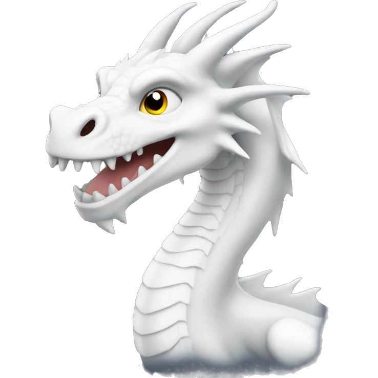A white dragon emoji