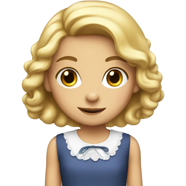 a girl Kids European in a dress emoji