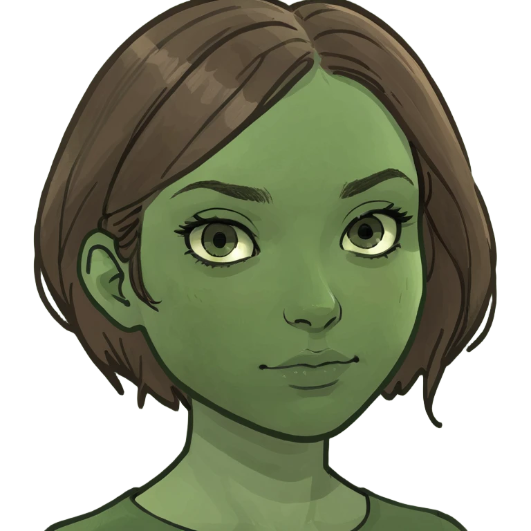 Lobo with brown hair girl emoji