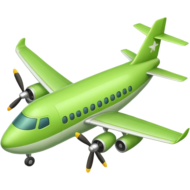 самолет светло зеленого  насыщенного цвета emoji emoji