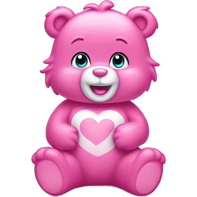 Pink care bear emoji