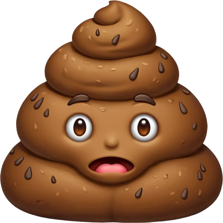 Poop with a frown  emoji