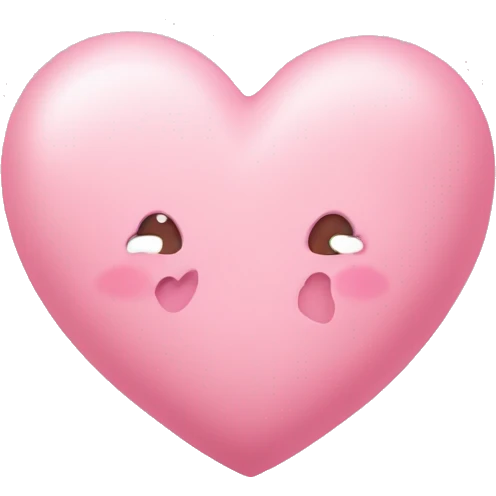 Cute pastel pink heart emoji