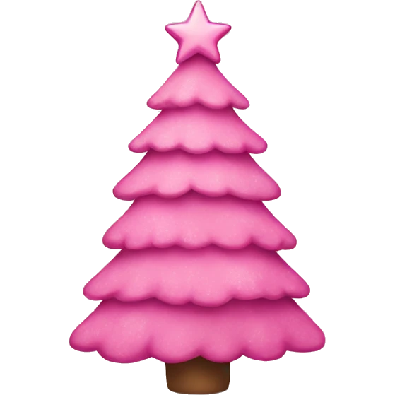Pink cute christmas tree emoji