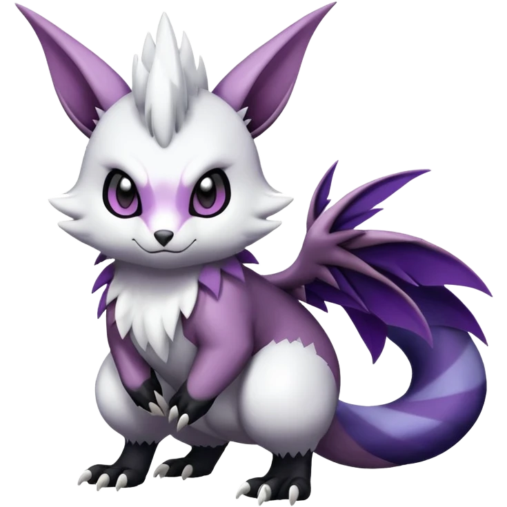 Shiny Furret-Absol-Noivern-Hybrid (Full body) emoji