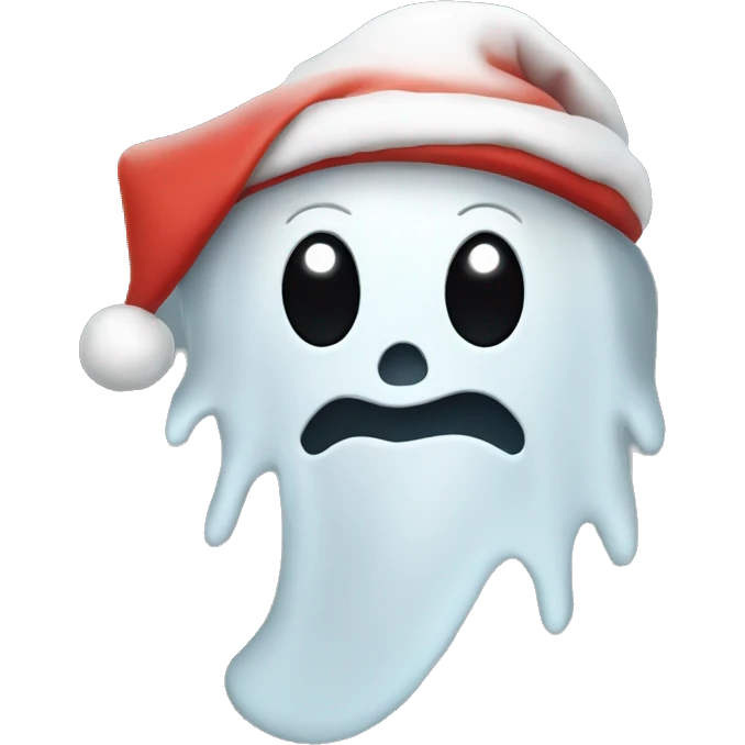 Ghost with Santa hat emoji