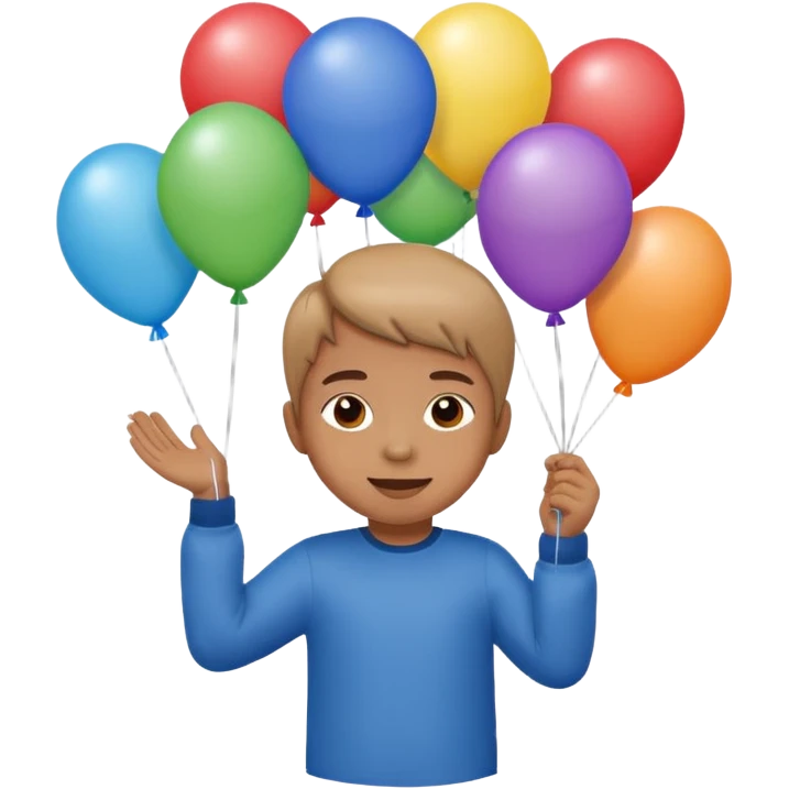 Balloons holder kid emoji