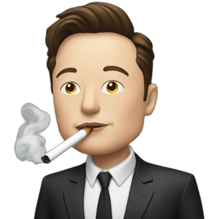Elon musk smoking emoji
