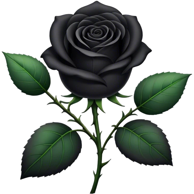 Black rose  emoji