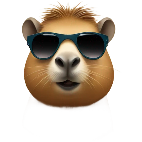 Capybara with sunglasses emoji