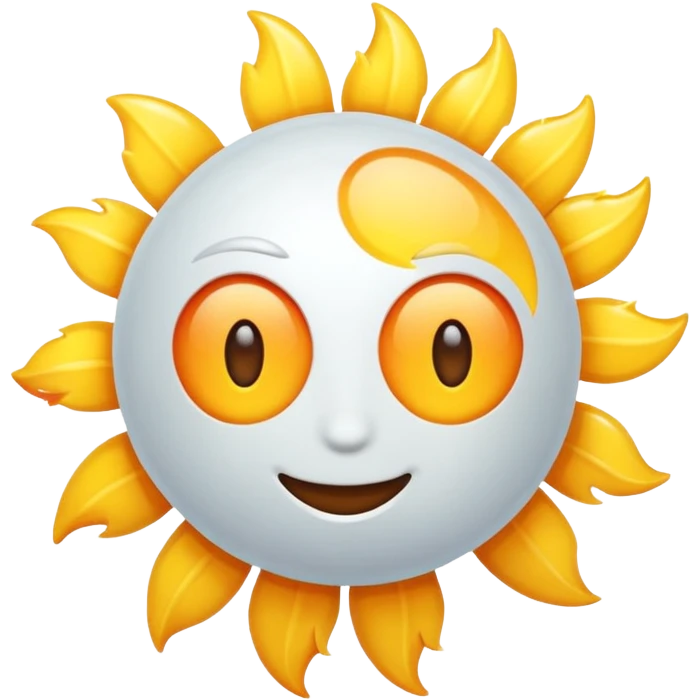 sun without any face. but white colored emoji