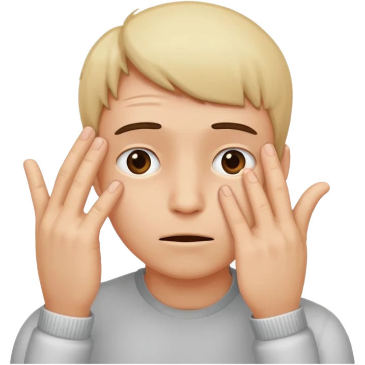 Face palm with 10 fingers emoji