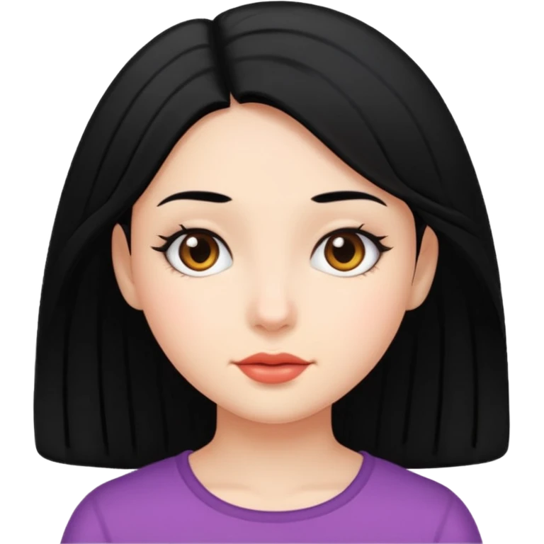 black hair girl emoji