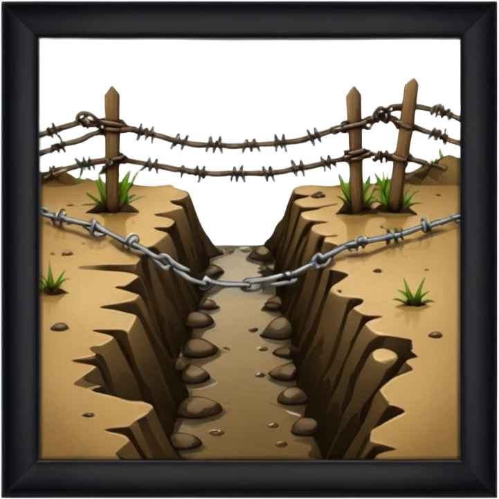 world war one, dirty trenches emoji
