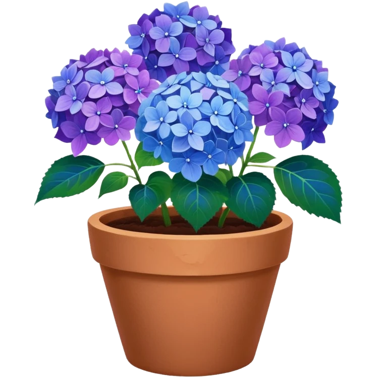 hydrangeas flower pot emoji