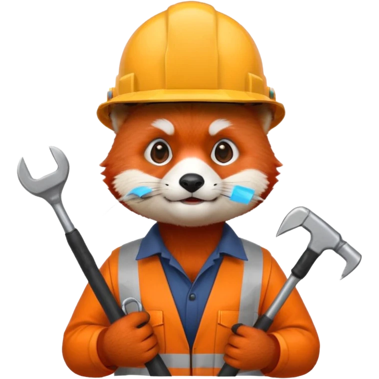engineer red panda emoji