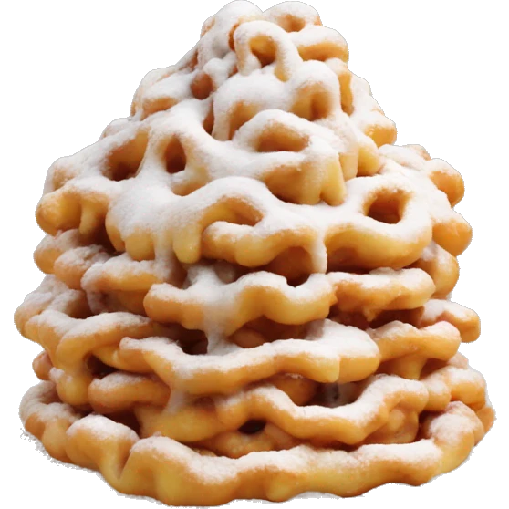 Funnel cake with powdered sugar  emoji