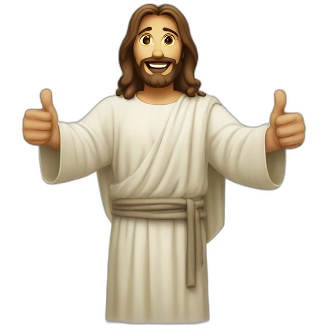 Jesus Christ Thumb up emoji