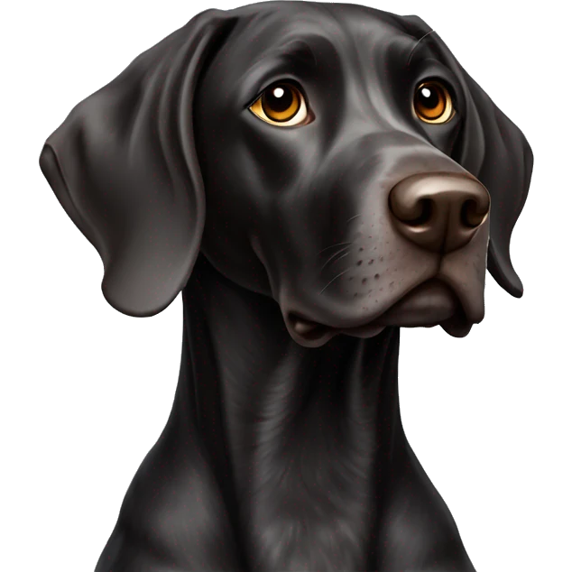 Black German short haired pointer emoji