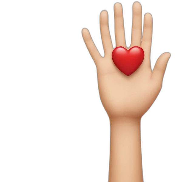 Hand heart  emoji