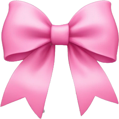 Cute pink bow emoji
