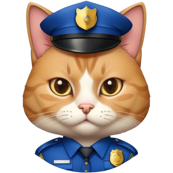 Cat that’s a cop emoji