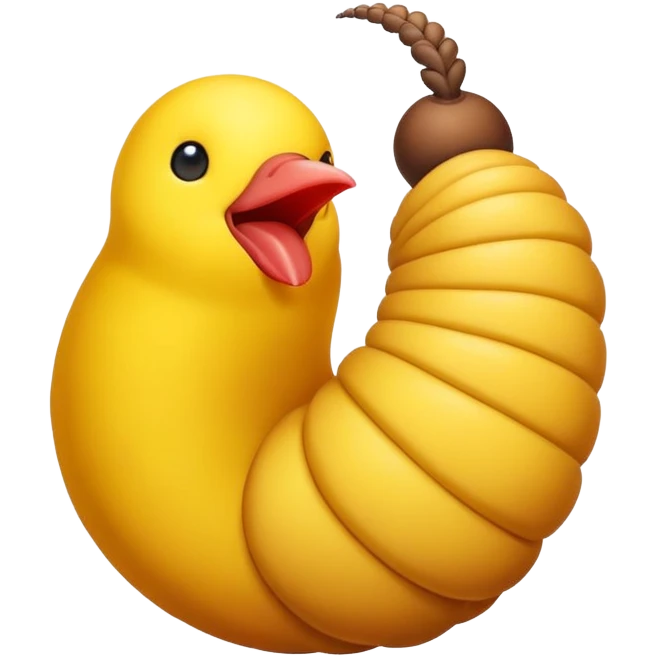 Early bird gets worm emoji