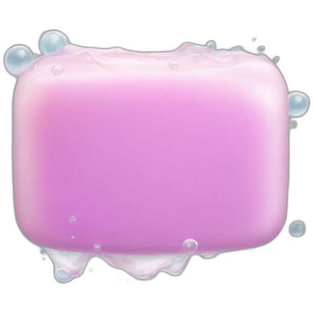 bar of soap covering in bubbles emoji