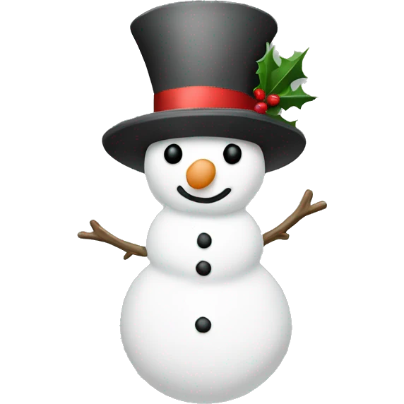 full body christmas hat snowman emoji