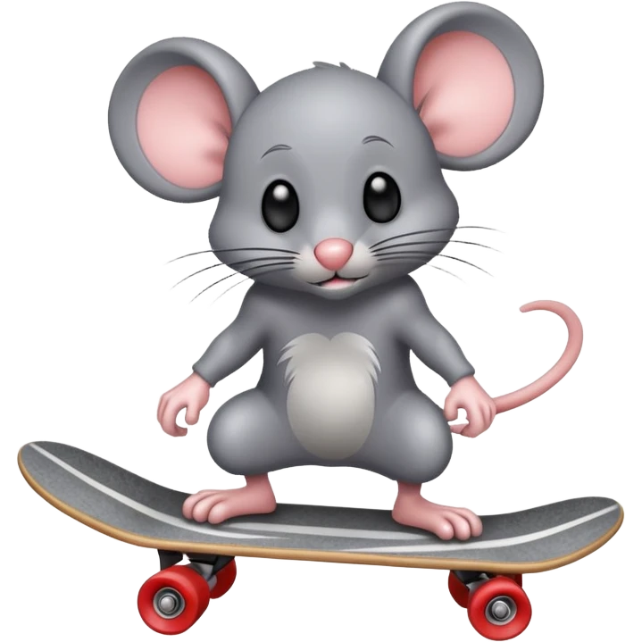 Chaos mouse on skateboard emoji