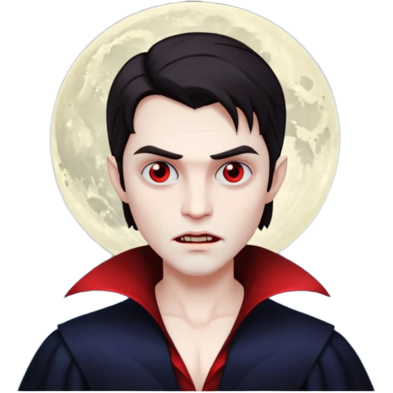 Un vampiro o vampira bajo la luna emoji