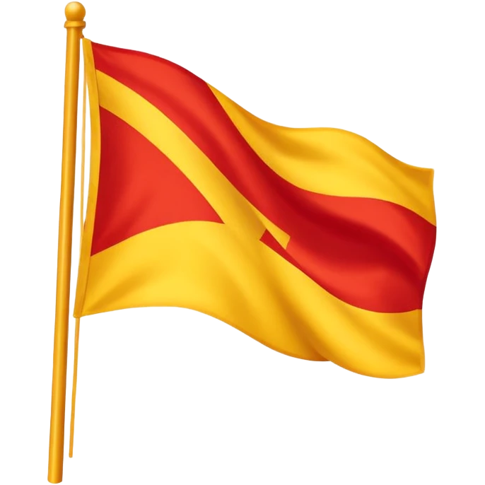  yellow and red flag  emoji