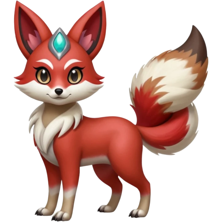 Hyper-realistic cool edgy badass beautiful elegant Colorful Skilled Adept Graceful Asian Painted Meloetta-Furret-Lycanroc-Zangoose-fusion-hybrid-creature (full body) emoji