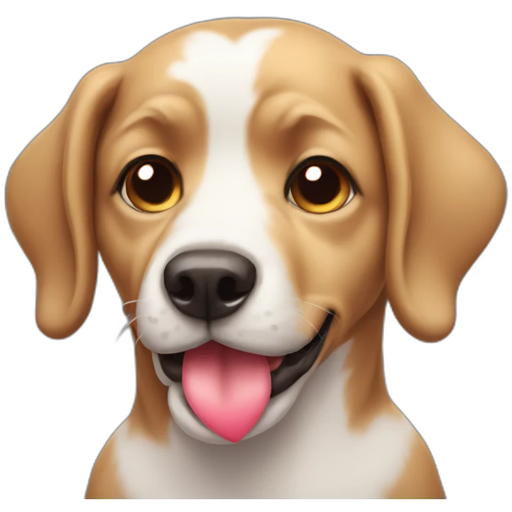 dog with heart eyes emoji