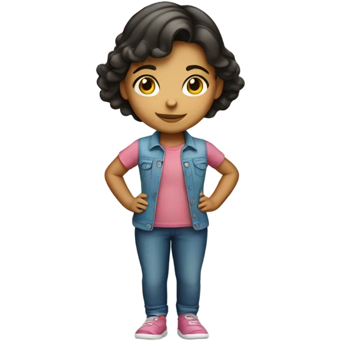  Hispanic little girl standing emoji