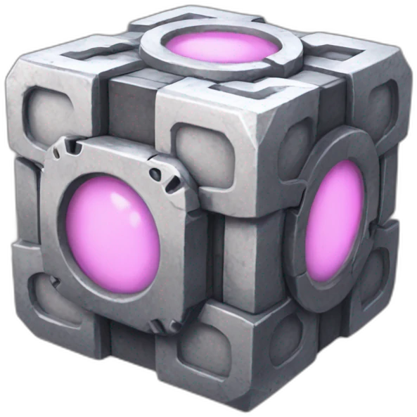 companion cube from portal emoji