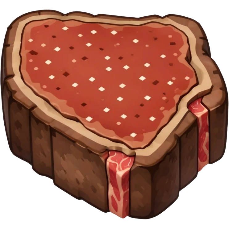 Minecraft steak emoji