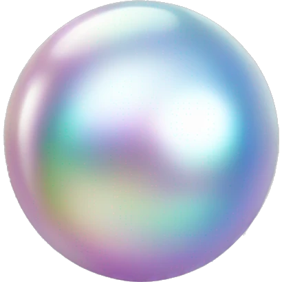 an iridescent pearl emoji
