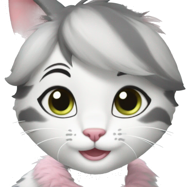 vanellope the furry gray and white kitty emoji