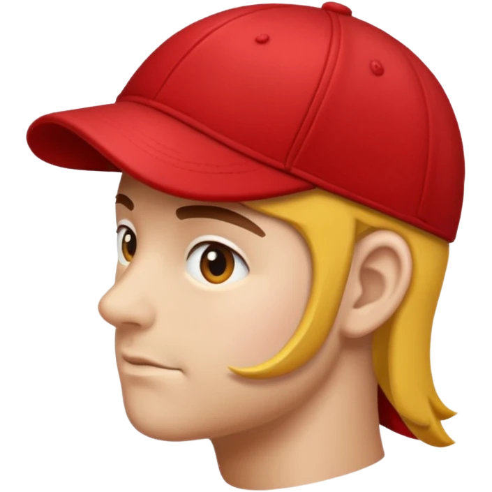 Red cap side profile emoji